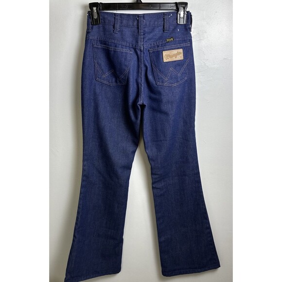 vintage wrangler boot flare jeans student size 27x34 deadstock 70s USA made - Picture 4 of 12
